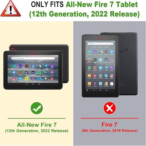 حافظة AVAWO All-New Fire 7 للأطفال اللوحية (إصدار 2022، الجيل الثاني عشر)، حافظة كمبيوتر لوحي Amazon Fire 7 مزودة بحزام، حافظة واقية للأطفال خفيفة الوزن مقاومة للصدمات لجهاز Fire 7 2022 (أحدث طراز)، أزرق in Kuwait