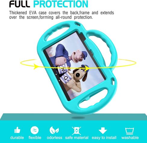 حافظة AVAWO All-New Fire 7 للأطفال اللوحية (إصدار 2022، الجيل الثاني عشر)، حافظة كمبيوتر لوحي Amazon Fire 7 مزودة بحزام، حافظة واقية للأطفال خفيفة الوزن مقاومة للصدمات لجهاز Fire 7 2022 (أحدث طراز)، أزرق in Kuwait