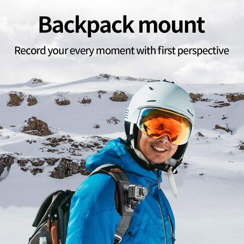 TELESIN 360° Backpack Mount with Quick Release Tripod Adapter, Shoulder Strap Bag Belt Clip POV Hiking Holder Accessories for GoPro 12 11 10 9 8 7 Insta360 X3 GO3 Ace Pro DJI Action 4 Osmo Pocket 3 in Saudi Arabia