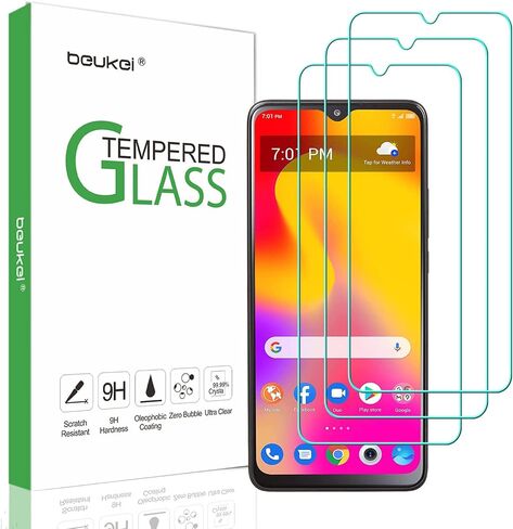 (3 حزم) Beukei متوافق مع TCL 30 XL/TCL 30XL (2022) واقي الشاشة الزجاج المقسى (6 بوصة) ، حساسية اللمس ، حالة صديقة ، صلابة 9H in Kuwait