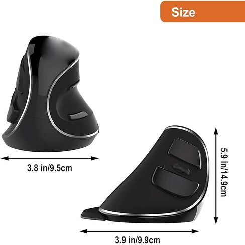 J-Tech Digital Wireless Ergonomic Vertical USB Mouse with Adjustable Sensitivity (600/1000/1600 DPI), Scroll Endurance, Removable Palm Rest & Thumb Buttons [V628P] in Kuwait