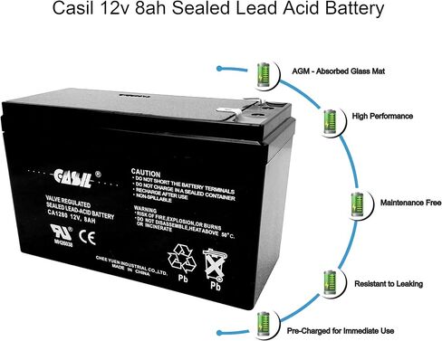 Casil 12V 8Ah Replacement Battery Compatible with APC Back-UPS ES BE550G 2 Pack (I) in Saudi Arabia