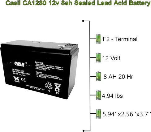 Casil 12V 8Ah Replacement Battery Compatible with APC Back-UPS ES BE550G 2 Pack (I) in Saudi Arabia