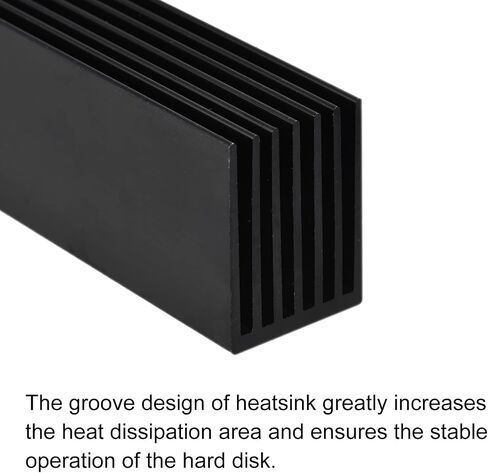 MECCANIXITY 2 Pack M.2 SSD Heatsink Cooler Alloy Aluminum Heat Sink Cooling Sink for PC, 70x22x30mm, Black in Saudi Arabia
