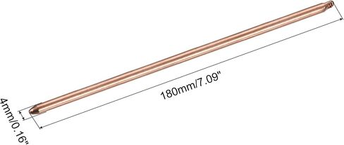 أنبوب مبدد حراري من الأنابيب النحاسية المستديرة من باتيكل بقطر 4 مم وطول 180 مم مع سائل حراري بالداخل in Kuwait