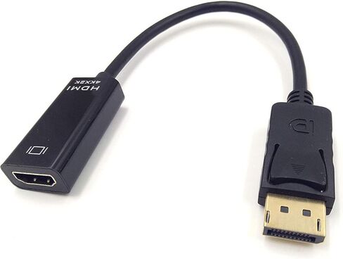 محول ديسبلاي بورت إلى HDMI من هوكيانج 4 كيه مطلية بالذهب DP DisplayPort ذكر إلى HDMI أنثى كابل محول محول لـ Lenovo Dell HP إلخ in Kuwait