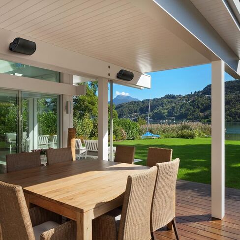 مكبرات صوت بولك اوديو اتريوم 4 خارجية مع صوت جهير قوي (زوج، أبيض)، متانة في جميع الأحوال الجوية، تغطية صوتية واسعة، نظام تثبيت قفل السرعة in Kuwait