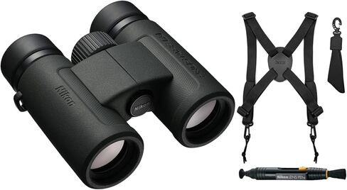 Nikon Prostaff P3 10X30 Binoculars Bundle with Harness and Lens Pen Cleaning System (3 Items) in Saudi Arabia