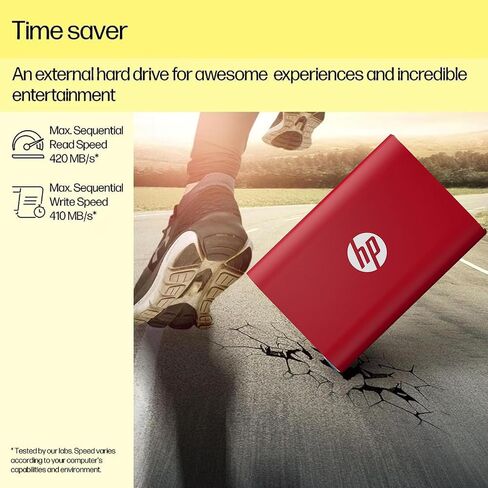 محرك الأقراص الصلبة المحمول HP 500GB P500، بسرعة 420 ميجابايت/ثانية، وكابل USB من النوع C إلى A ومحول من النوع A إلى C، وسرعات نقل سريعة وخفيف الوزن in Kuwait