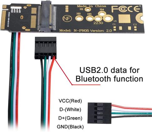 بطاقة NFHK NGFF A/E-Key إلى M.2 NGFF Key-M NVME SSD محول لـ AX200 in Saudi Arabia