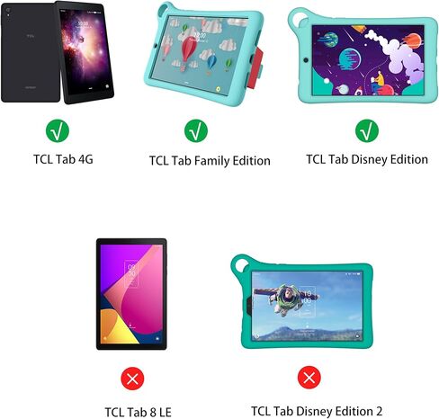 [عبوتان] واقي شاشة من الزجاج المقسى للكمبيوتر اللوحي KLWAINM لجهاز TCL Tab Family/Disney Edition/Tab 4G Tablet 8.0 بوصة [غير مناسب لـ TCL Tab 8 LE] [غير مناسب لـ TCL Tab Disney Edition 2] مع 2.5D 9H شفاف عالي الدقة مضاد للخدش طبقة حماية شفافة خالية من الف in Kuwait