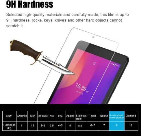 [عبوتان] واقي شاشة من الزجاج المقسى للكمبيوتر اللوحي KLWAINM لجهاز TCL Tab Family/Disney Edition/Tab 4G Tablet 8.0 بوصة [غير مناسب لـ TCL Tab 8 LE] [غير مناسب لـ TCL Tab Disney Edition 2] مع 2.5D 9H شفاف عالي الدقة مضاد للخدش طبقة حماية شفافة خالية من الف in Kuwait