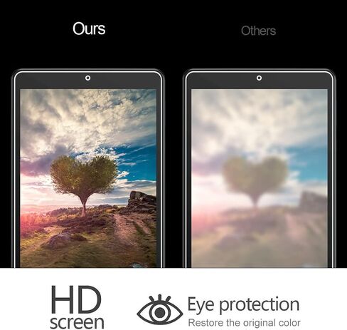 [عبوتان] واقي شاشة من الزجاج المقسى للكمبيوتر اللوحي KLWAINM لجهاز TCL Tab Family/Disney Edition/Tab 4G Tablet 8.0 بوصة [غير مناسب لـ TCL Tab 8 LE] [غير مناسب لـ TCL Tab Disney Edition 2] مع 2.5D 9H شفاف عالي الدقة مضاد للخدش طبقة حماية شفافة خالية من الف in Kuwait