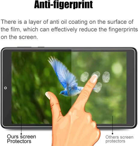 [عبوتان] واقي شاشة من الزجاج المقسى للكمبيوتر اللوحي KLWAINM لجهاز TCL Tab Family/Disney Edition/Tab 4G Tablet 8.0 بوصة [غير مناسب لـ TCL Tab 8 LE] [غير مناسب لـ TCL Tab Disney Edition 2] مع 2.5D 9H شفاف عالي الدقة مضاد للخدش طبقة حماية شفافة خالية من الف in Kuwait