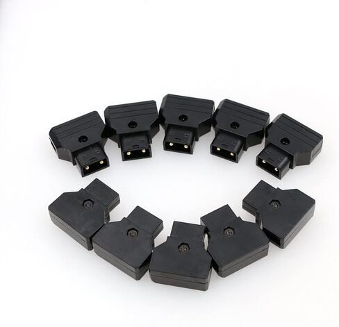 Male D-Tap Connector Dtap Plug Rewirable DIY Power Cable for BMCC BMPCC DSLR Rig V-Mount Anton Camera Battery (5pcs Male and Bend Relife) in Kuwait