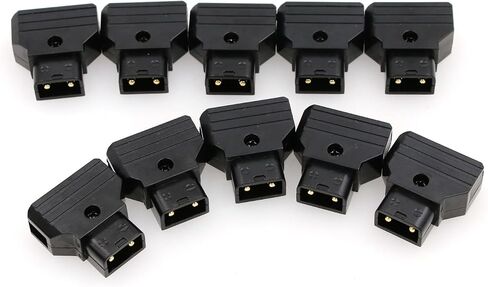 Male D-Tap Connector Dtap Plug Rewirable DIY Power Cable for BMCC BMPCC DSLR Rig V-Mount Anton Camera Battery (5pcs Male and Bend Relife) in Kuwait