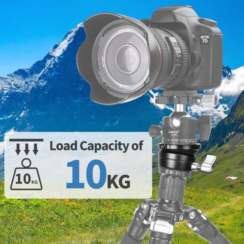 قاعدة تسوية ثلاثية القوائم (50 ملم) مع برغي 1/4 بوصة وفتحة لولبية 3/8 بوصة لكاميرات الفيديو Canon Nikon Sony DSLR، تدعم إمالة 12 درجة لأعلى/لأسفل in Kuwait