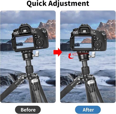 قاعدة تسوية ثلاثية القوائم (50 ملم) مع برغي 1/4 بوصة وفتحة لولبية 3/8 بوصة لكاميرات الفيديو Canon Nikon Sony DSLR، تدعم إمالة 12 درجة لأعلى/لأسفل in Kuwait