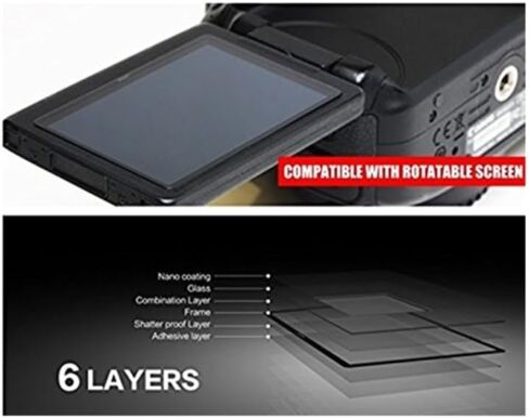 LARMOR 0.3mm Ultra Thin Self-Adhesive Optical Glass LCD Screen Protector for Nikon D3300 Camera in Kuwait