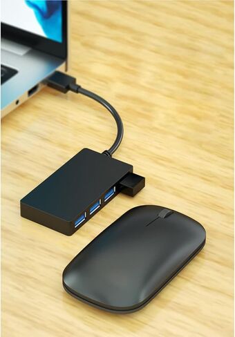 Faoyliye 4-Port USB 3.0 محول Hub، USB Splitter منافذ متعددة عالية السرعة، Mini USB Hub لأجهزة Windows MacBook Mac Pro Mac Surface Pro XPS Notebook PC والمزيد - أسود in Kuwait