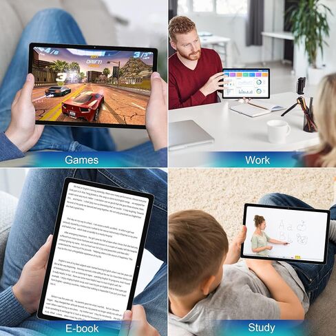 Veidoo Android Tablet 10.4 Inch, 6GB + 128GB Memory(Up to 2TB), 2K 1200 * 2000 FHD Screen, Octa-Core Processor, GPS, 2.4G/5G WiFi, Bluetooth 5.0, Dual Nano SIM Card 4G LTE Tablet (Gray) in Kuwait