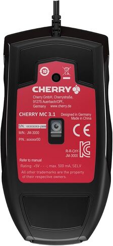 Cherry Gaming Mouse MC 3.1 USB Black, 6 programmable Buttons, 8,000 DPI, RGB Illumination in Saudi Arabia