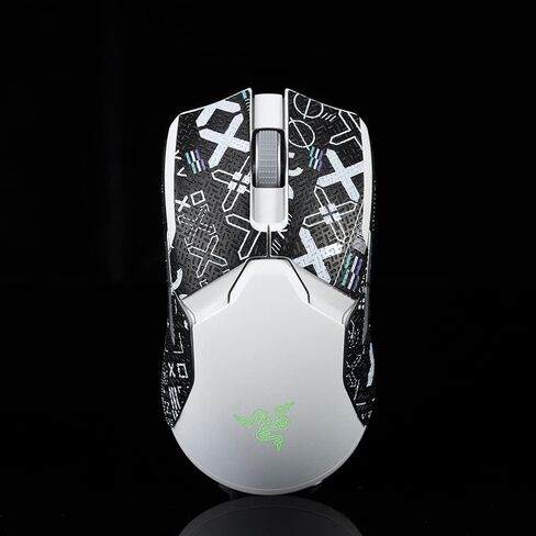Mouse Grip Tape Sticker for Razer Viper Ultimate Wireless Non Slip Suck Sweat Pre Cut Print Set-White in Kuwait