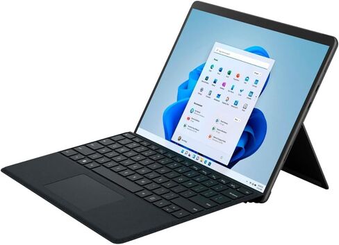 Microsoft Surface Pro 8 13" Touchscreen - Intel Evo 11th Gen Core i5-8GB RAM - 256GB SSD - Windows 11 Home - Graphite (IUS-00001) Bundle with Black Keyboard in Saudi Arabia