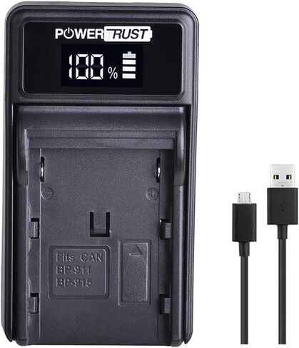 بطارية PowerTrust BP-970G BP970G BP-975 وشاحن USB LED لكاميرات Canon EOS C100، EOS C100 Mark II، EOS C300، EOS C300 PL، EOS C500، EOS C500 PL، GL2، XF100، XF105، XF200، XF205، XF300، XF305 in Saudi Arabia