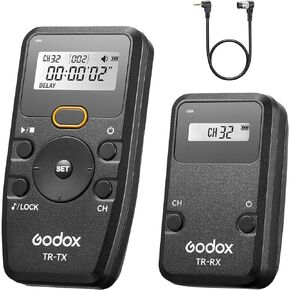 Godox TR-N1 مصراع لاسلكي عن بعد لنيكون، مقياس فاصل زمني لإطلاق الغالق اللاسلكي، متوافق مع Nikon D850 D800E D800 D700 D500 D300s D300 D200 D5 D4 D3S D3X D3 D1H D1 F100 N90S F5 F6 F90 إلخ in Saudi Arabia