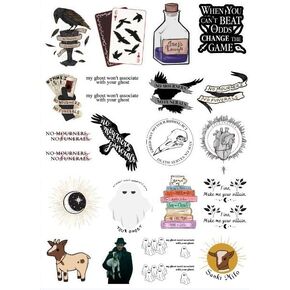 20 Pcs Value Pack Six of Crows Decal Sticker Waterproof Vinyl Aesthetic SUV Truck Colorful Laptop Bike Car Luggage Skateboard Water Bottle Guitar Windows Bumper Tumbler in Kuwait