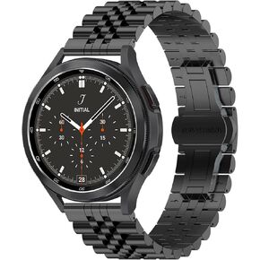 Wolait Compatible with Galaxy Watch 6 Classic Bands 47mm 43mm, Stainless Steel Metal Replacement Band for Samsung Galaxy Watch 6/5/4 Band 40mm 44mm/Samsung Galaxy Watch 5 Band Pro 45mm