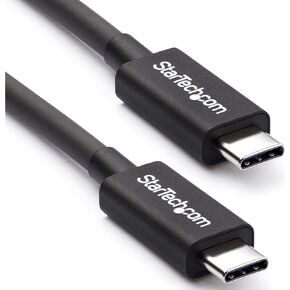 StarTech.com 2m (6.6ft) Passive Thunderbolt 3 Cable, 20Gbps, 100W PD, 4K Video, Thunderbolt Cable, Compatible with USB4/DP Alt Mode, Thunderbolt 4, USB 3.2/Type-C (TBLT3MM2M)