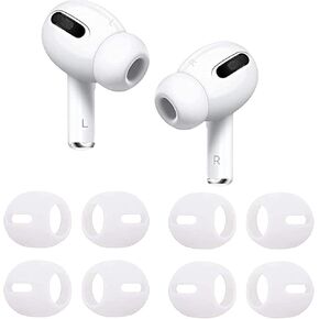 BLLQ Fit in Case AirPod Pro Eartips Covers Anti-Slip Earuds Cover Silicone Compatible with AirPods Pro【 Fit in The Charging Case 】 4 Pairs White w in Kuwait