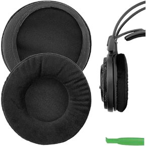 Geekria PRO Extra Thick Replacement Ear Pads for ATH-AD1000X AD2000X Ad700 Ad900x A500 A500x AD500x A700 A900x A950lp Headphones Ear Cushions, Headset Earpads, Ear Cups Cover Repair Parts (Black)