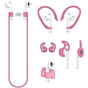 Loirtlluy 4 in 1 Anti-Lost Accessories for Airpods, Airpods Strap Magnetic Cord, Ear Hooks and Covers Compatible with Airpods 1 & 2, Airpods Watch Band Holder, Purple in Kuwait