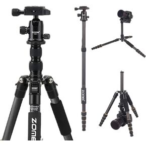 YESSBON ZOMEI Aluminum Portable Tripod with Ball Head Heavy Duty Lightweight Professional Compact Travel for Nikon Canon Sony All DSLR and Digital Camera