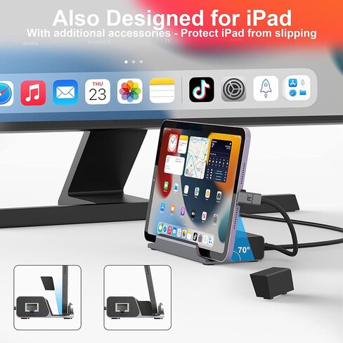 ريكا قاعدة شحن متوافقة مع ستيم ديك، قاعدة ستيم ديك 6 في 1 مع منفذ HDMI 4K@60Hz وجيجابت ايثرنت، 2 USB-A 3.0، USB-C3.0 ومنفذ USB-C 100 واط متوافق مع فالف ستيم ديك in Kuwait