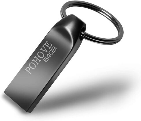 POHOVE USB C Memory Stick 64GB Type C USB Flash Drive 64GB 2-in-1 OTG Pen Drive 64 GB USB Key Compatible with Samsung Huawei Oneplus Android Smartphone MacBook PC Tablets (Black) in Saudi Arabia
