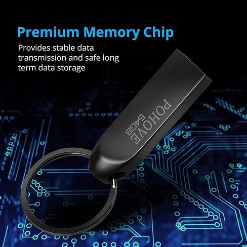 POHOVE USB C Memory Stick 64GB Type C USB Flash Drive 64GB 2-in-1 OTG Pen Drive 64 GB USB Key Compatible with Samsung Huawei Oneplus Android Smartphone MacBook PC Tablets (Black) in Saudi Arabia