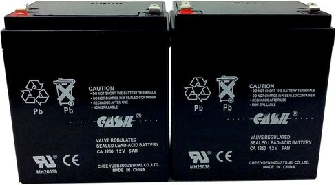 Casil 12V 5AH Replacement Battery Compatible with Razor E125 E150 Electric Scooter Battery - 2 Pack in Saudi Arabia