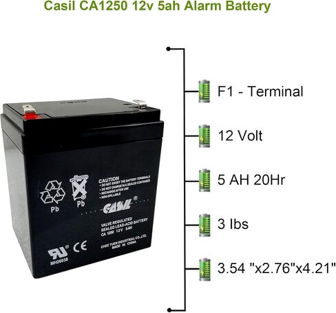 Casil 12V 5AH Replacement Battery Compatible with Razor E125 E150 Electric Scooter Battery - 2 Pack in Saudi Arabia