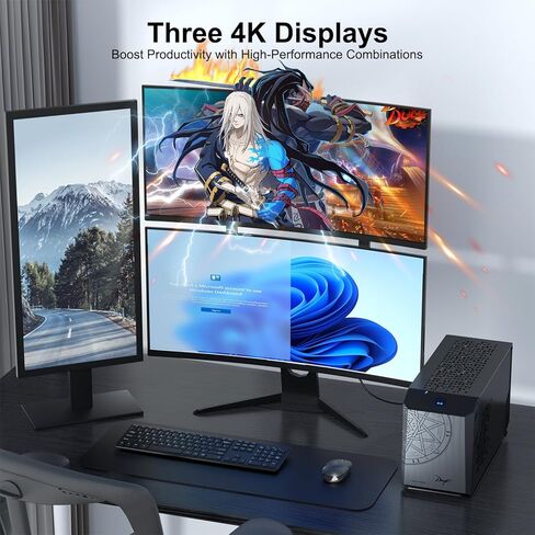 كمبيوتر GEEKOM Mini PC، Mini Fun11 Gaming PC يدعم الرسومات المنفصلة، ​​Intel Core i9-11900KB (حتى 4.9 جيجا هرتز) 32 جيجا DDR4 و1 تيرابايت SSD Windows 11 Pro أجهزة الكمبيوتر المكتبية تدعم منفذي LAN 2.5 جيجا/Thunderbolt 4/WiFi 6E in Kuwait