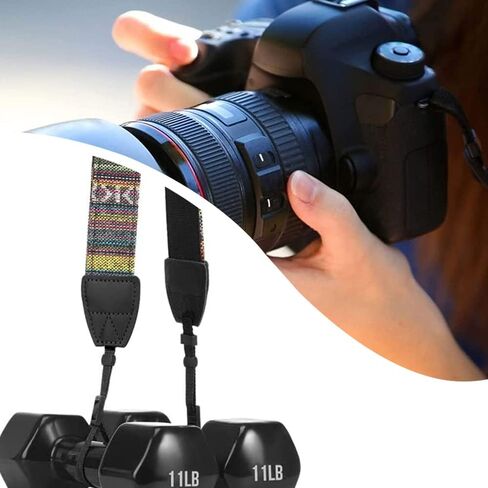 حزام كاميرا QYNuLi، حزام رقبة قابل للتعديل، حزام كاميرا عتيق لكاميرات DSLR in Kuwait