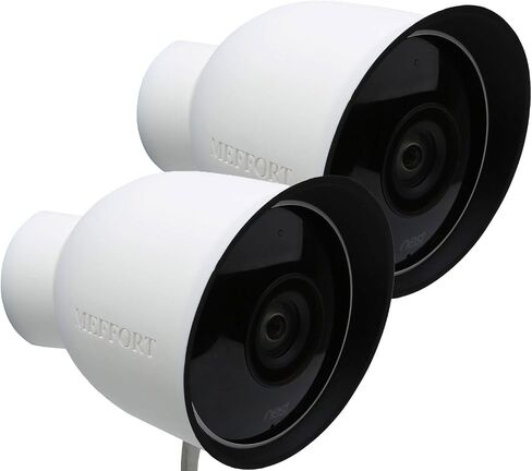 Silicone Skin Case Cover with Dual Layer Sunshade Design (Clear Night Vision) Compatible with Nest Cam Outdoor Wired (1st Generation), Offer Sun Glare UV Weather Protection - White in Saudi Arabia