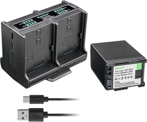 Kastar 2-Pack Battery and Quadruple Charger Compatible with Canon BP-820 BP820, BP-828 BP828 Battery, CG-800 CG800 Charger, VIXIA HF G21, VIXIA HF G30, VIXIA HF G40, VIXIA HF G50 UHD 4K Camera in Saudi Arabia