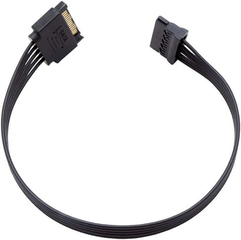 YiKaiEn 2 Packs SATA 15 Pin Male to SATA Female Power Supply Cable for Computer 12.6'' 32cm in Saudi Arabia