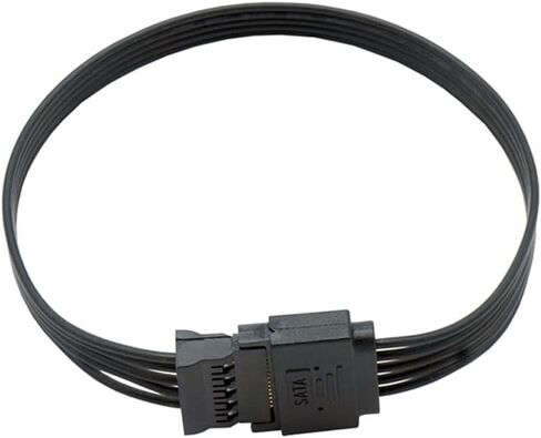 YiKaiEn 2 Packs SATA 15 Pin Male to SATA Female Power Supply Cable for Computer 12.6'' 32cm in Saudi Arabia