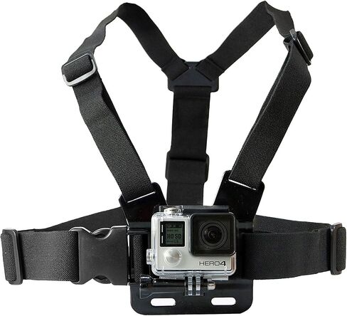 SSE Adjustable Chest Mount Harness for GoPro Cameras - One Size Fits Most, Chest Mount Designed for GoPro Hero Camera - Perfect for Extreme Sports in Saudi Arabia