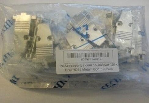 PC Accessories - Connectors Pro DB9 Metal Hood Back Shell DB-9 with Short Screws, 10-Pack for DB9 Male Female Connectors in Saudi Arabia